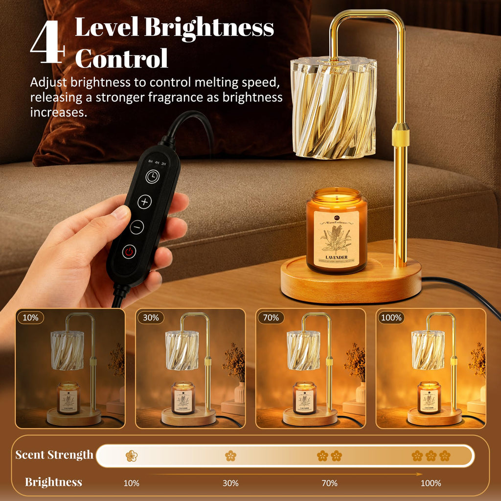 Candle Warmer Lamp Set with Scented Jar Candle & Timer Y26421