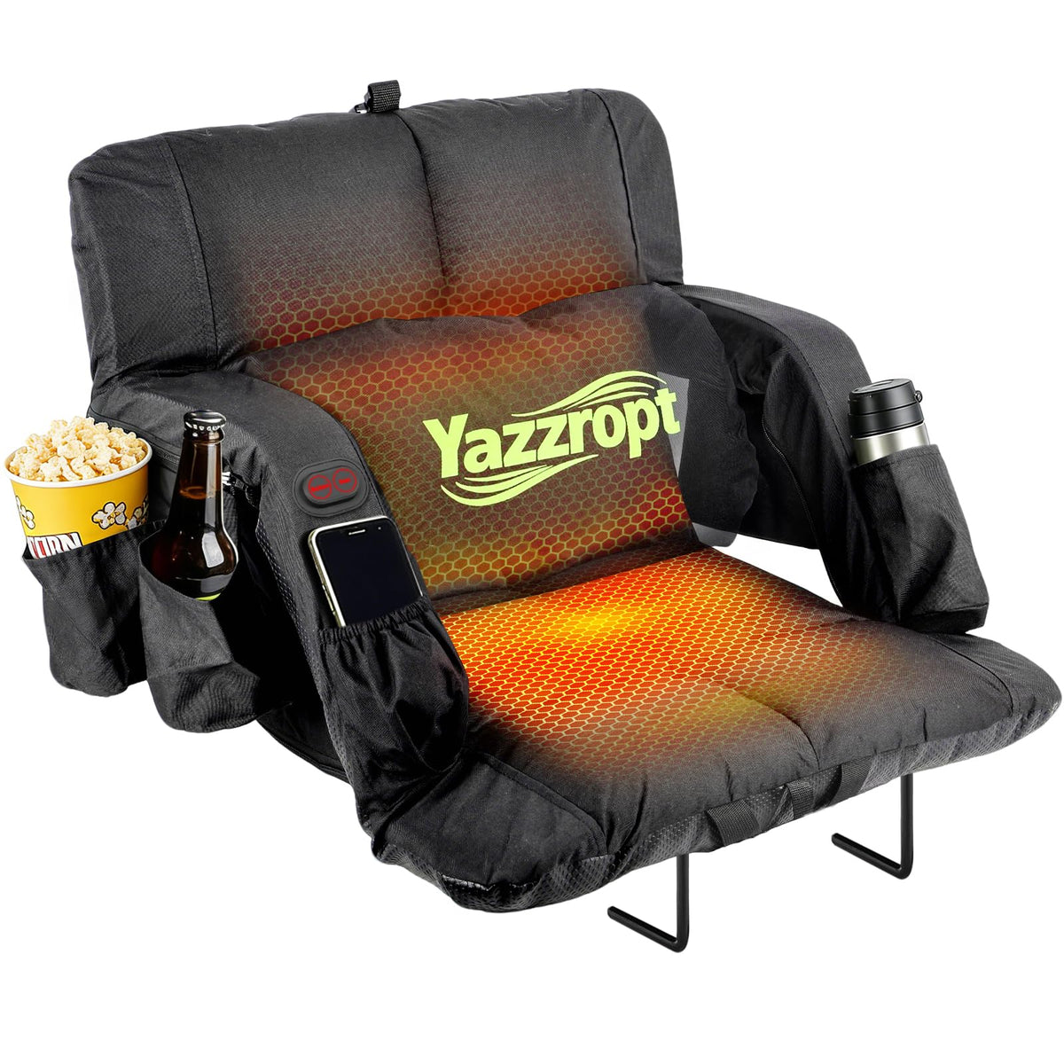 Heated Stadium Seats with Back Support, 3 Heat Settings T415