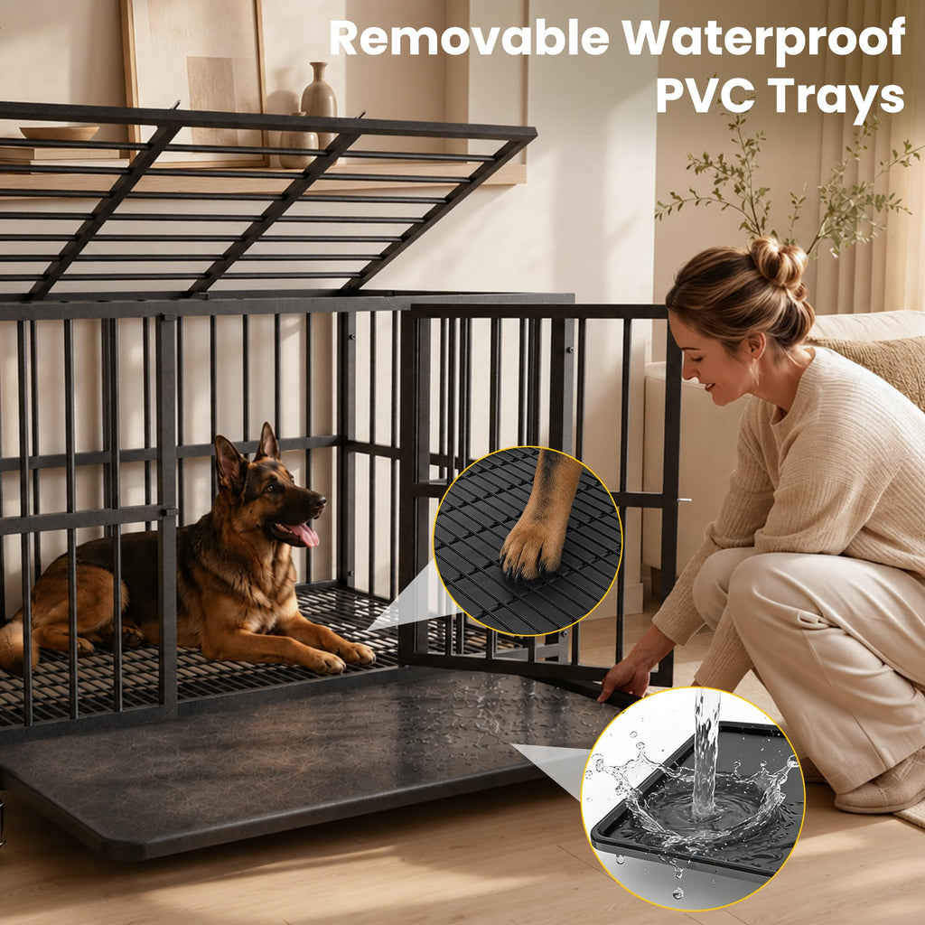 48 Inch Heavy Duty Black Dog Crate O735857