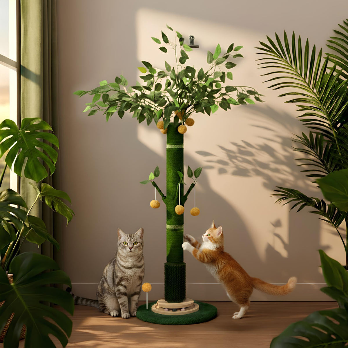 46" Extra Tall Sisal Rope Cat Scratching Post V41434