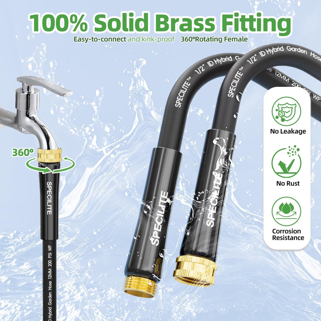 Lightweight Garden Water Hose 25 Ft x 1/2" H50684