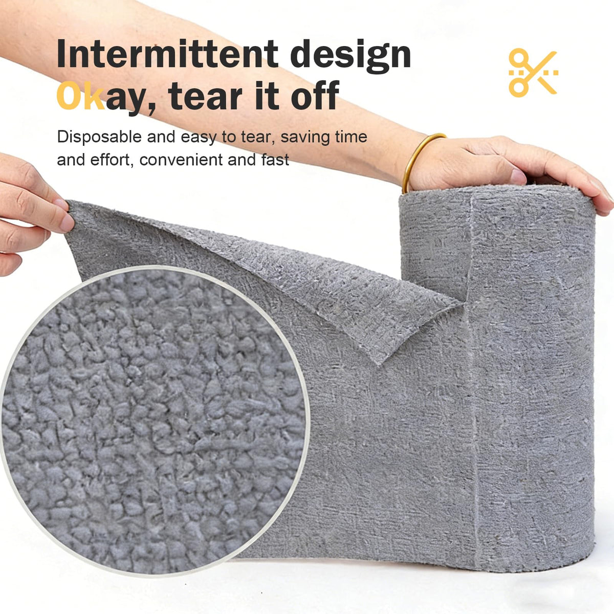 20 PCS Gray Microfiber Cleaning Cloth Roll B82879
