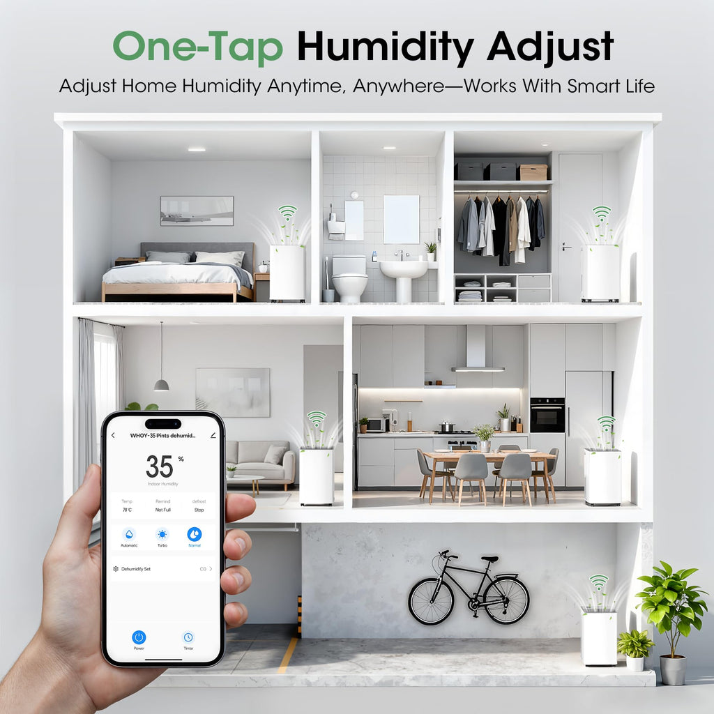 2500 sq.ft 35 Pint Dehumidifier with Drain Hose X1451