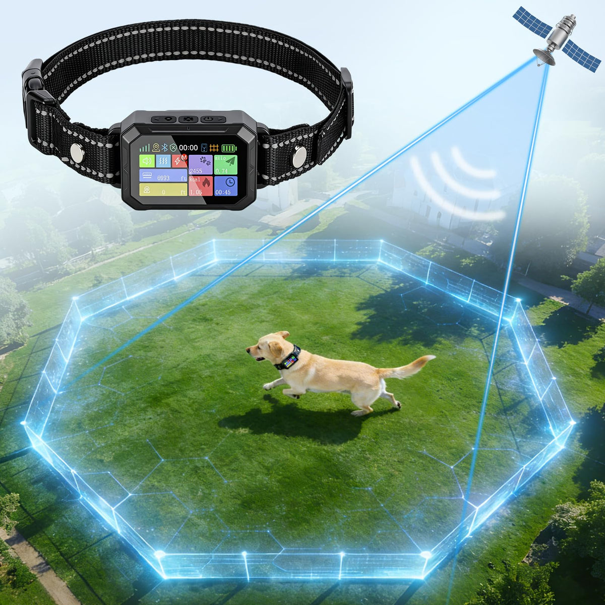 Wireless Dog Collar Fence System with Remote Training U4137