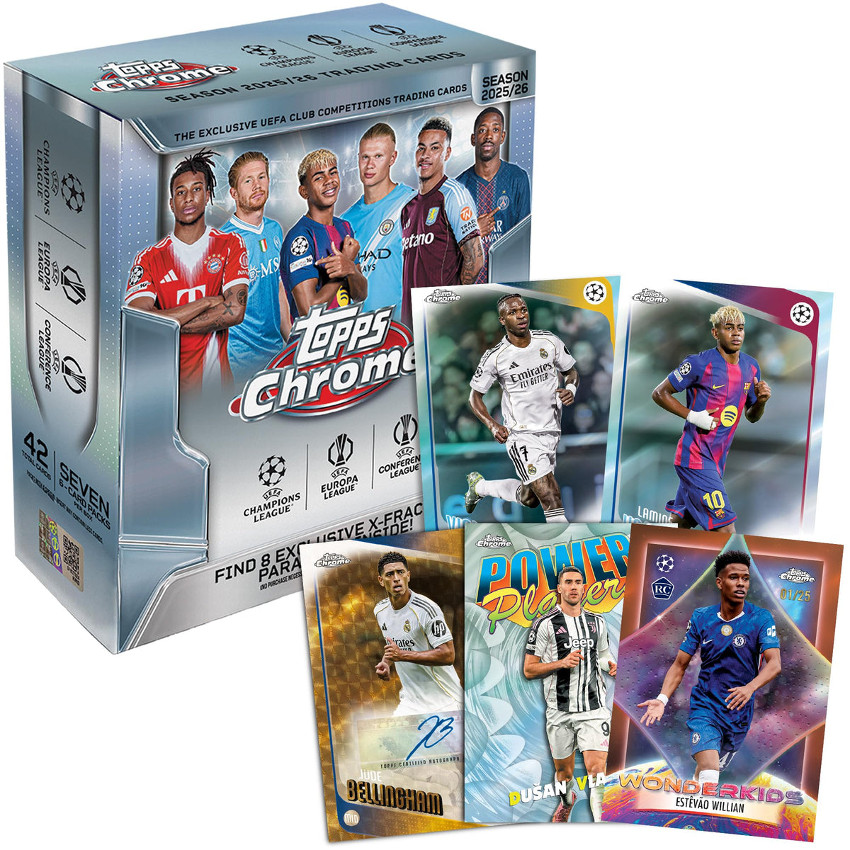 Topps Chrome UEFA Club Competitions Soccer Mega Box Z361179