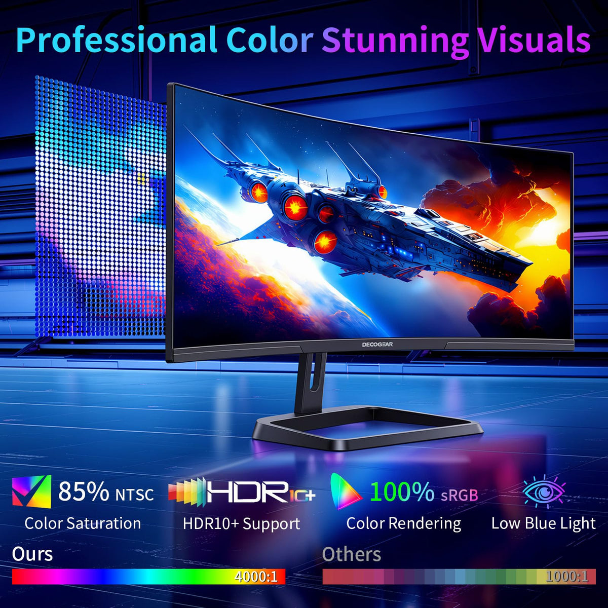 34” Curved Ultrawide Gaming Monitor 180Hz 3440×1440 V893799