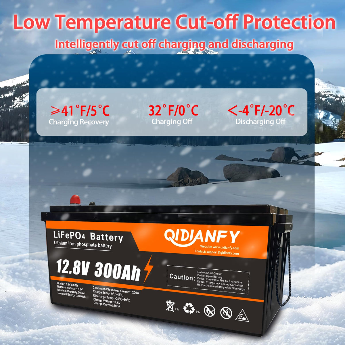 12V 300Ah Lithium LiFePO4 Battery O255