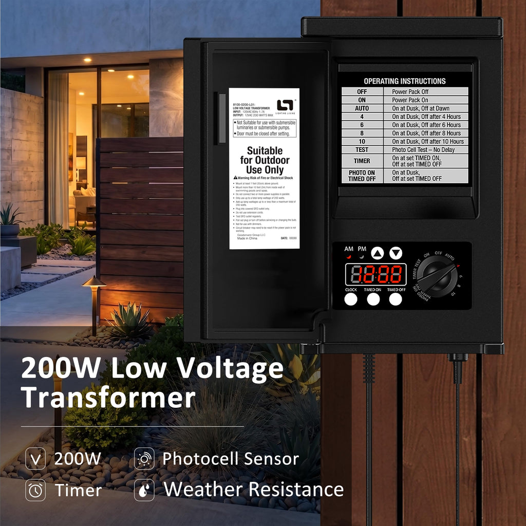 200W Low Voltage Landscape Transformer B38830