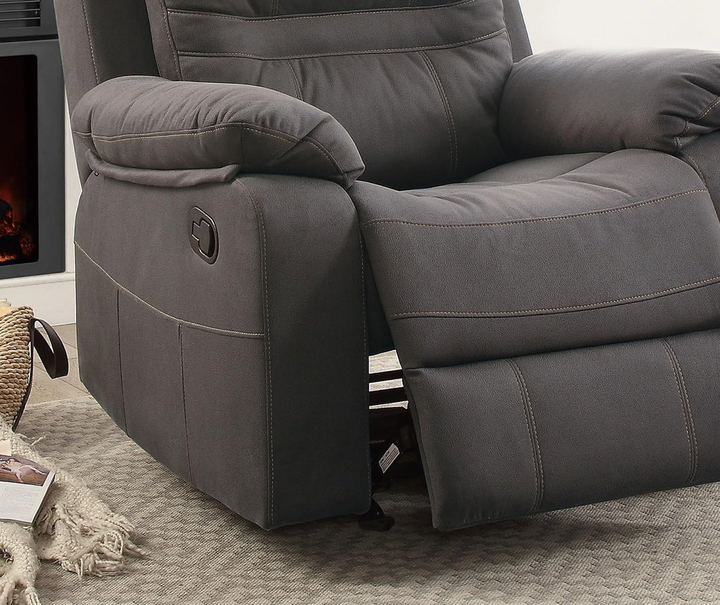 Slate Blue Breathable Leatherette Recliner Chair S4687