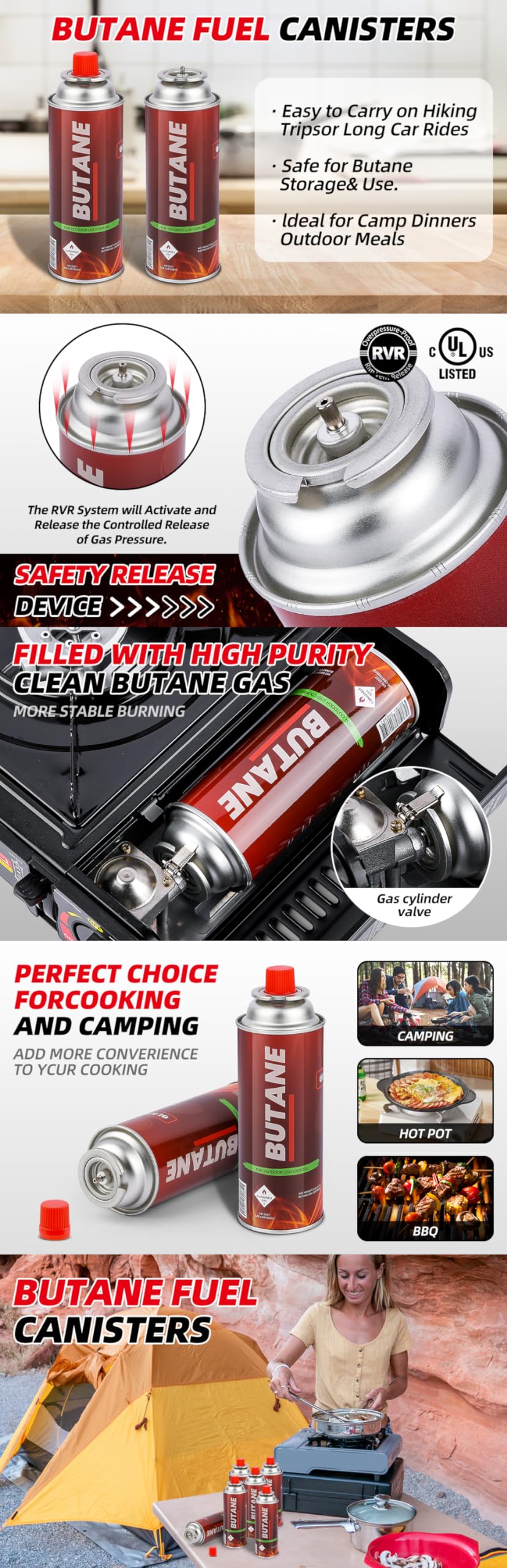 Butane Fuel Cylinders (4) D47688