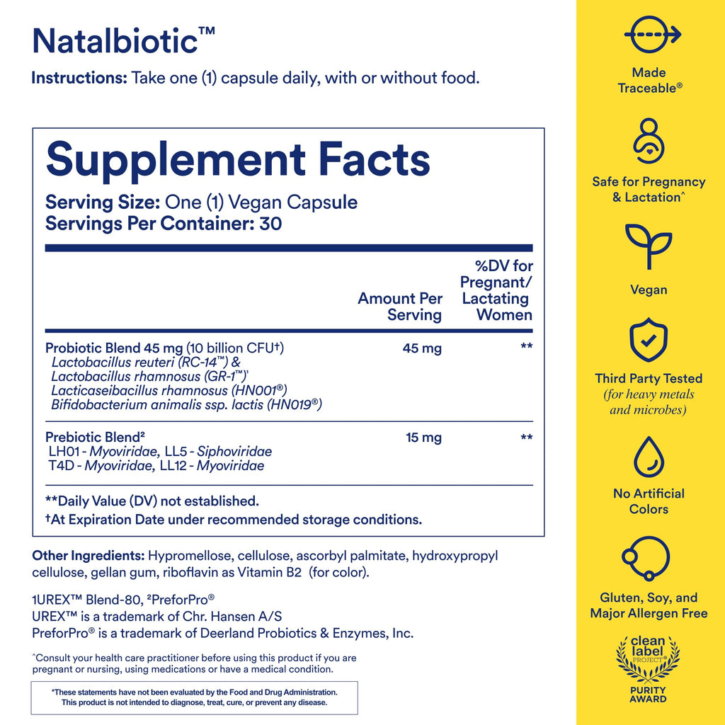 Prenatal Probiotic 30 Capsules R419533
