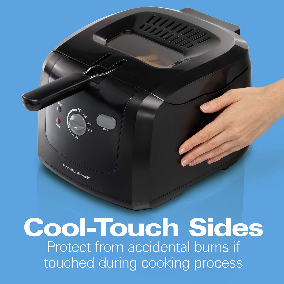 Cool Touch Electric Deep Fryer with Basket V117