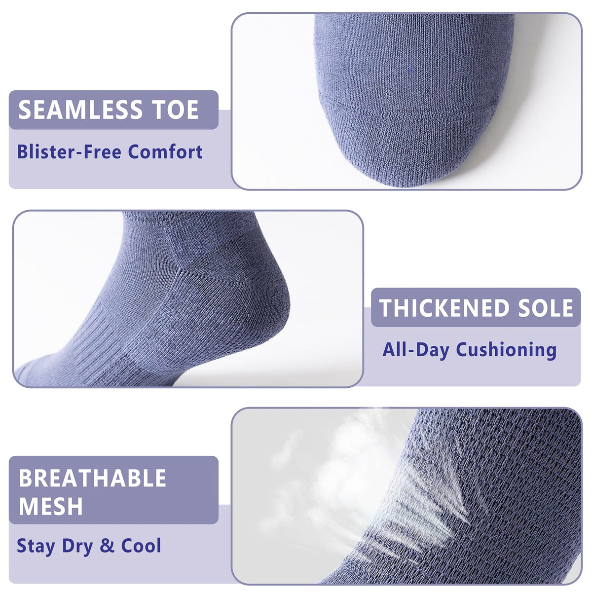 Viscose from Bamboo Crew Socks, 3 Pairs Q534