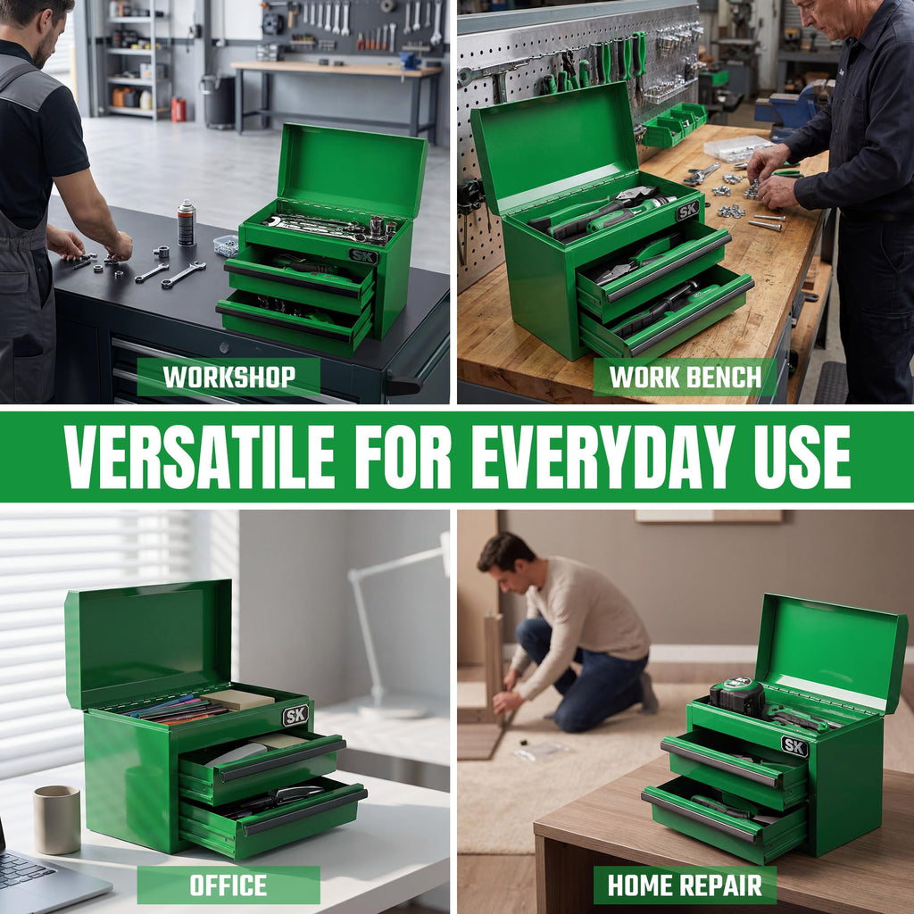Mini Metal Tool Box with 2 Drawers K6349