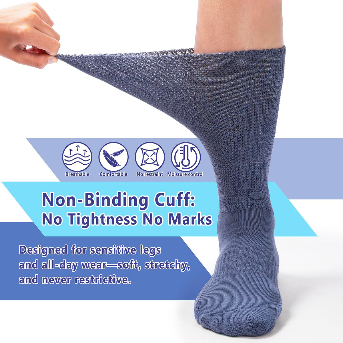 Viscose from Bamboo Crew Socks, 3 Pairs Q534