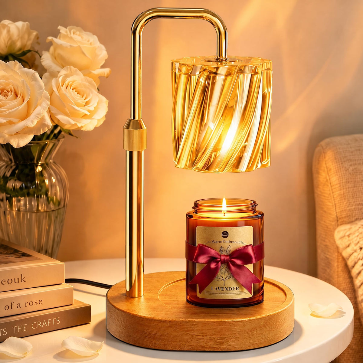 Candle Warmer Lamp Set with Scented Jar Candle & Timer Y26421