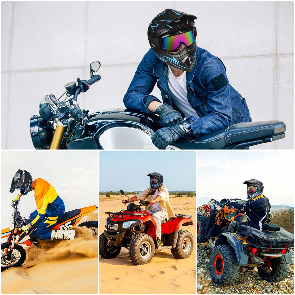 Youth Kids DOT Approved Full Face Motocross Helmet Q742946