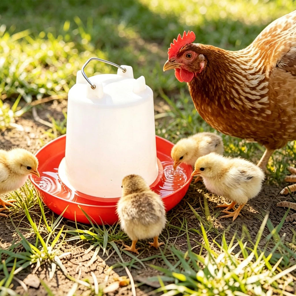 2 Pack 2 Gallon Plastic Poultry Waterer F691335