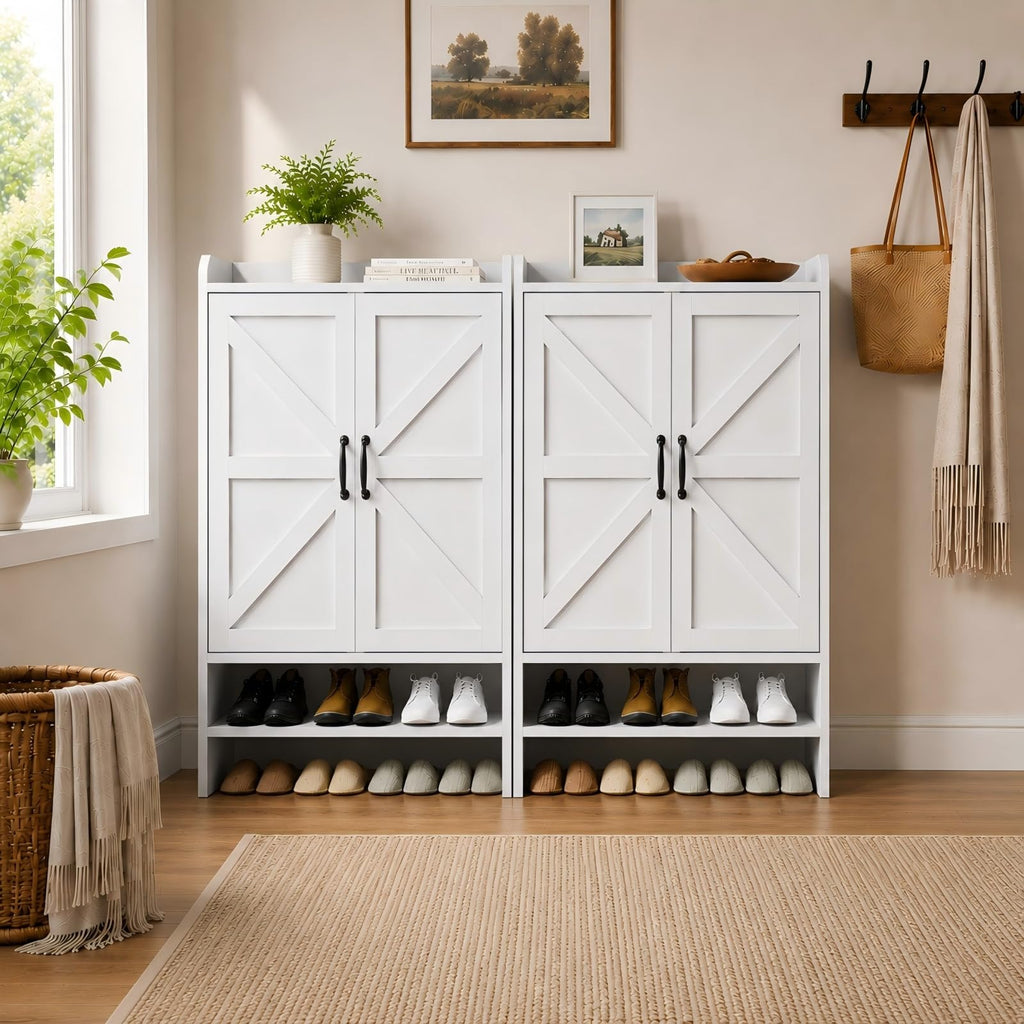White 5-Tier Shoe Storage Cabinet T4795