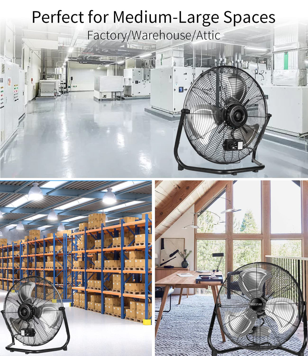 20 Inch Heavy Duty High Velocity Metal Floor Fan G290167