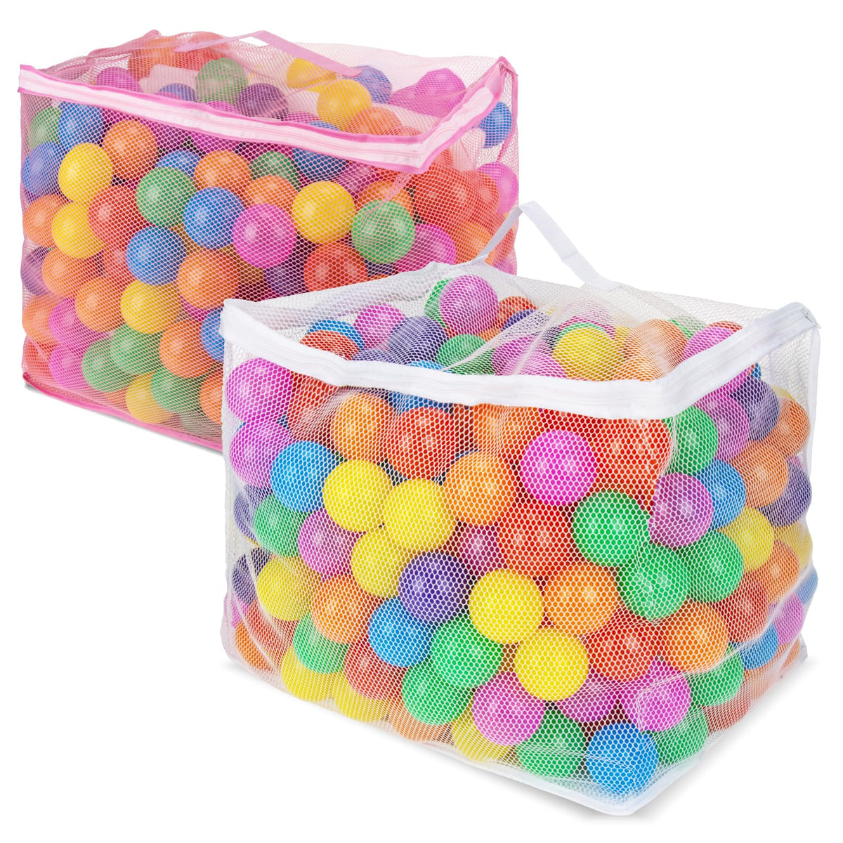 2 PCS Mesh Storage Bags with Zipper J79872