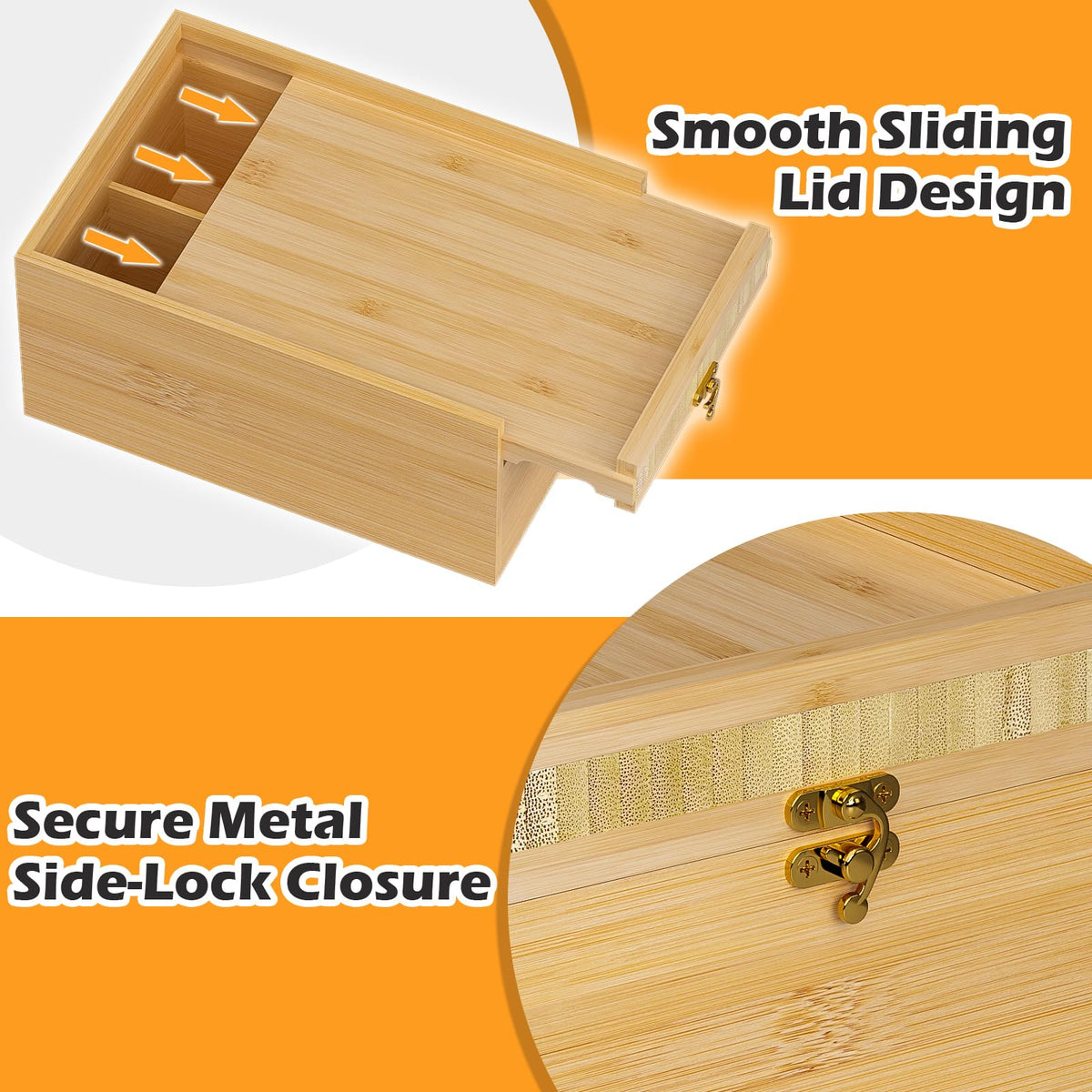 Bamboo Storage Box with Lid T858