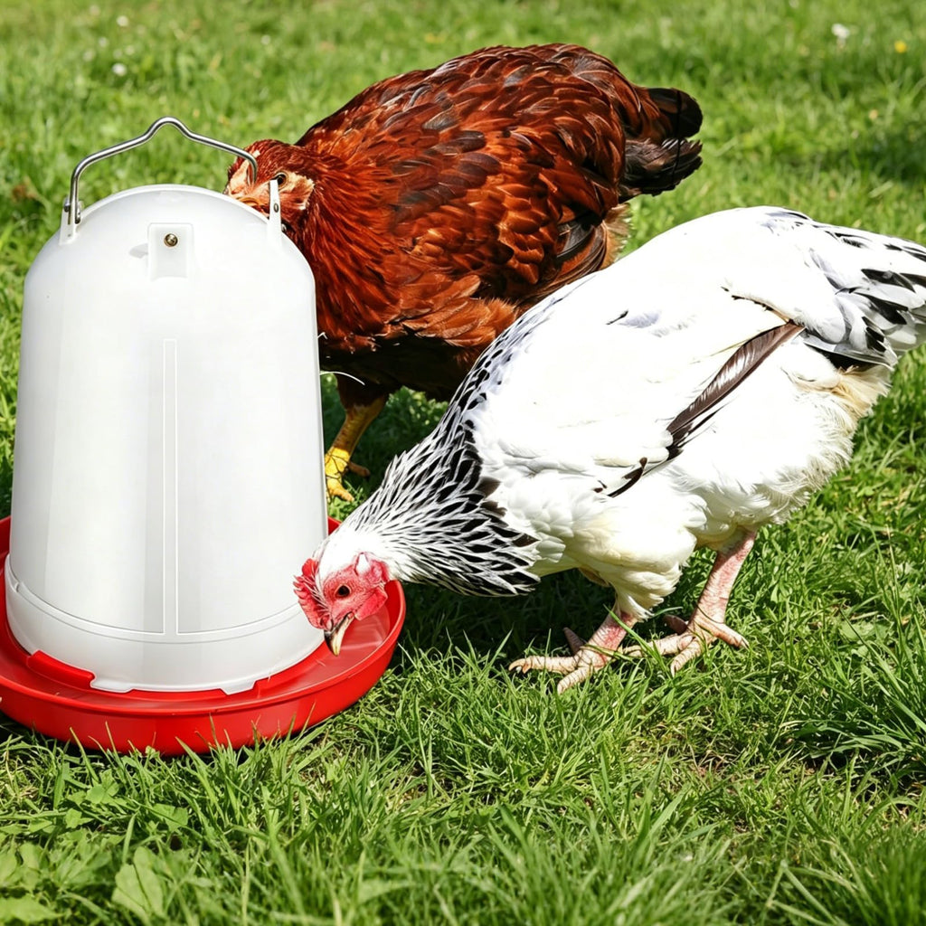 2 Pack 2 Gallon Plastic Poultry Waterer F691335