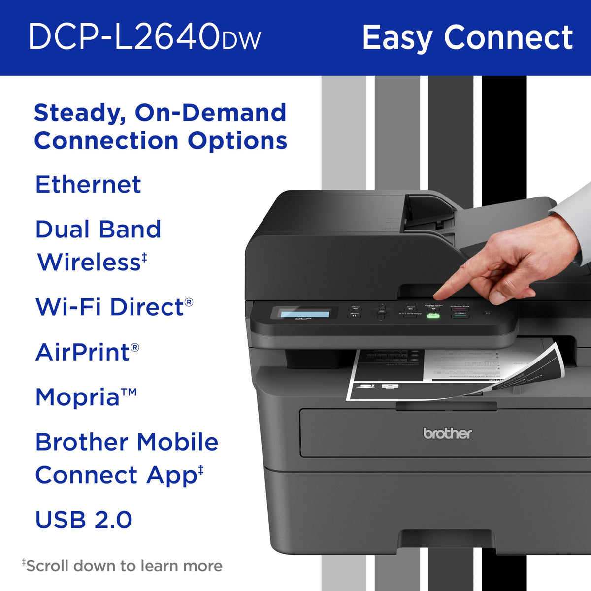 Wireless Compact Monochrome Multi-Function Printer G8896