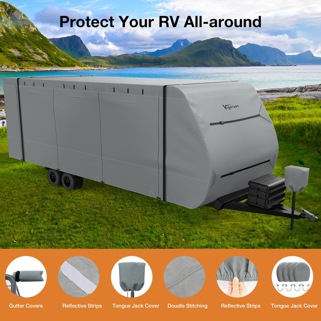 30-33FT Water-Resistant Travel Trailer RV Cover S3723