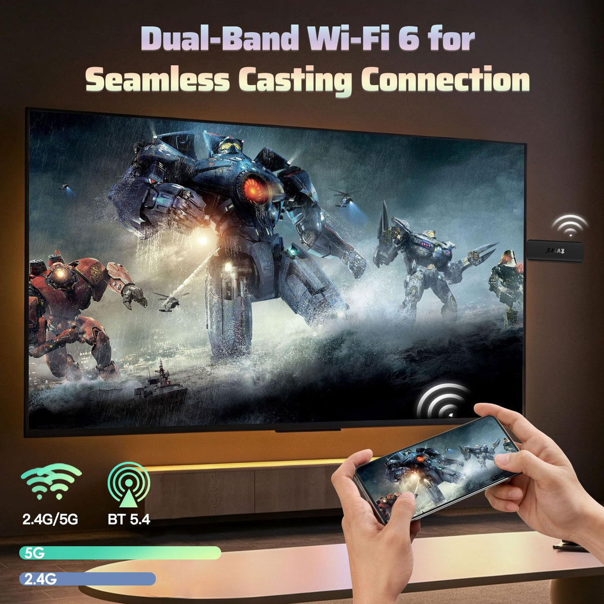 Android 14.0 TV Stick 2GB RAM 16GB ROM 4K WiFi 6 L89923