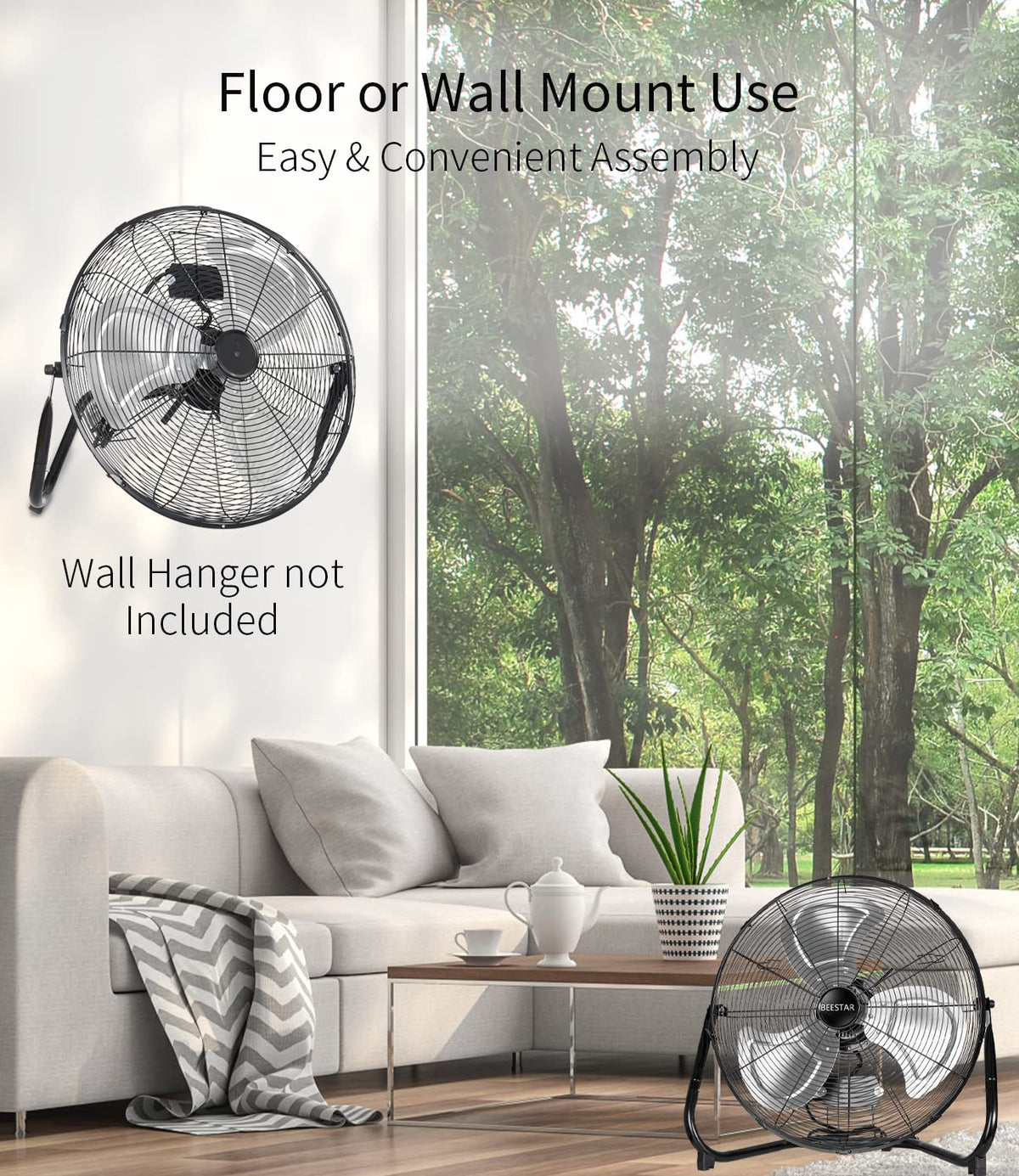 20 Inch Heavy Duty High Velocity Metal Floor Fan G290167