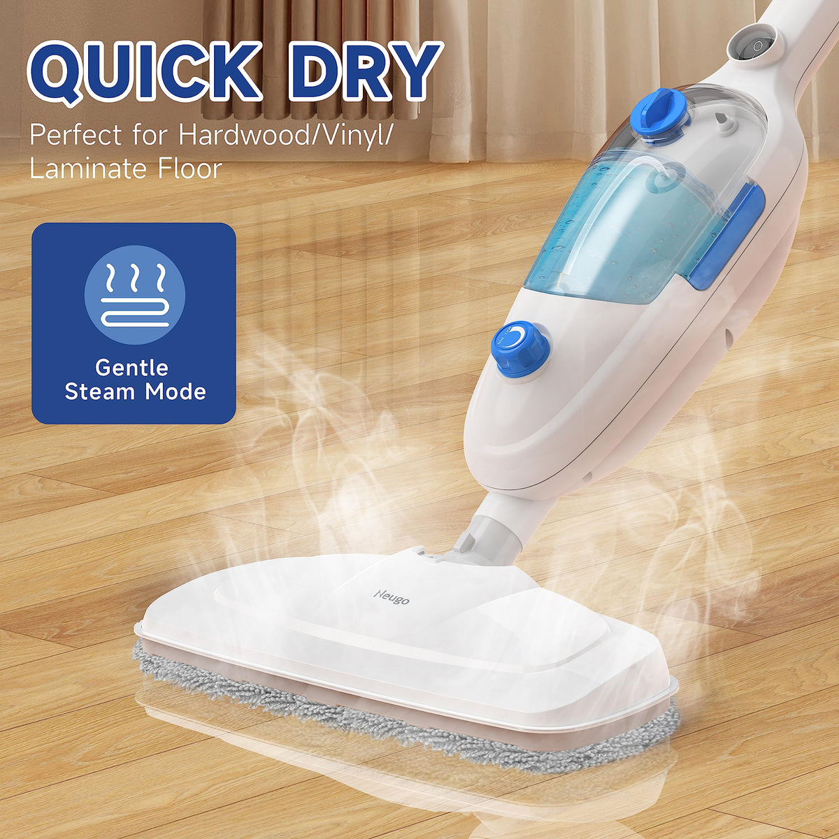 10in1 Handheld Steam Mop with 2 pad S679