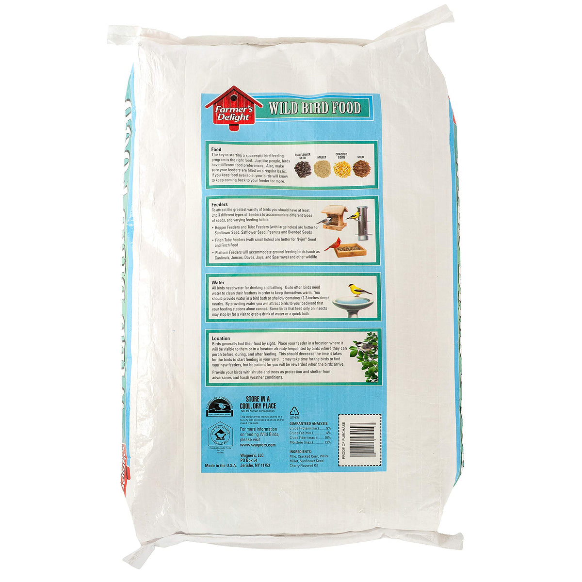 20-Pound Wild Bird Food and 8-Pound Wildlife Food L565