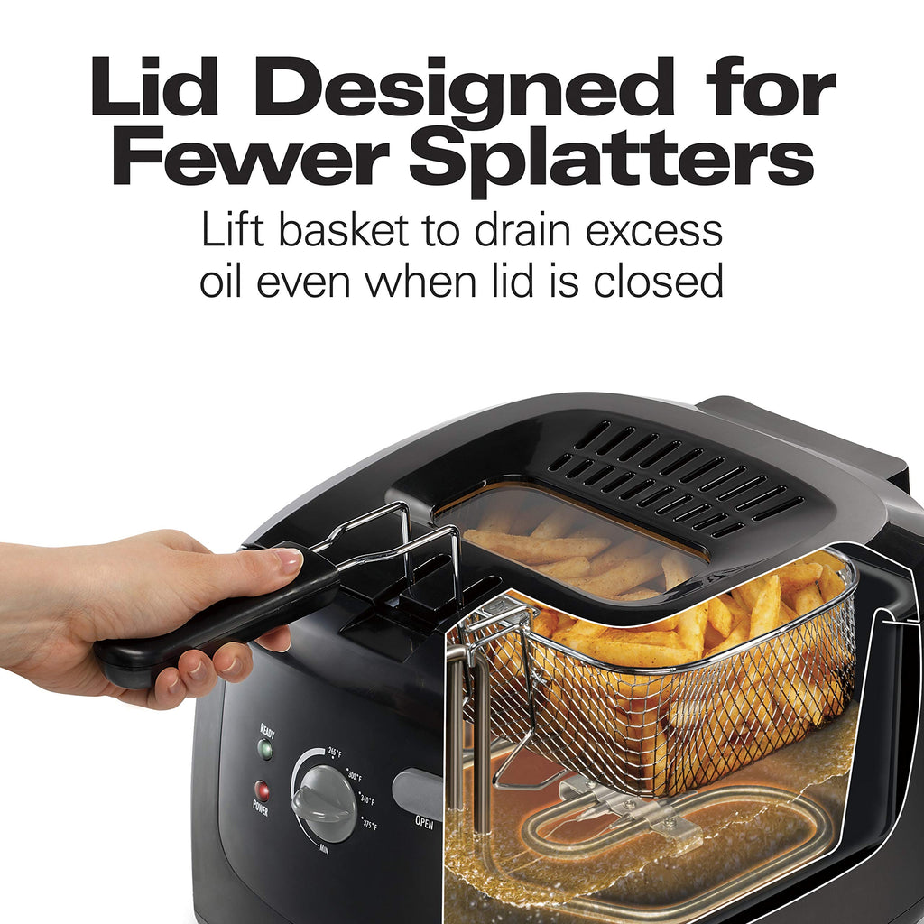 Cool Touch Electric Deep Fryer with Basket V117