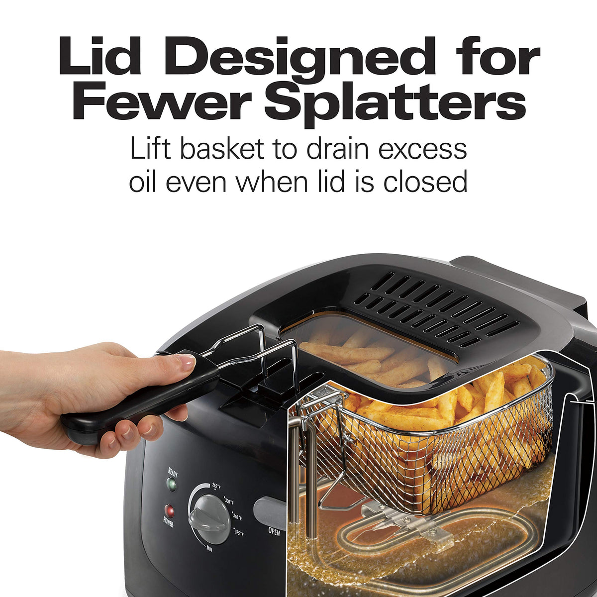 Cool Touch Electric Deep Fryer with Basket V117