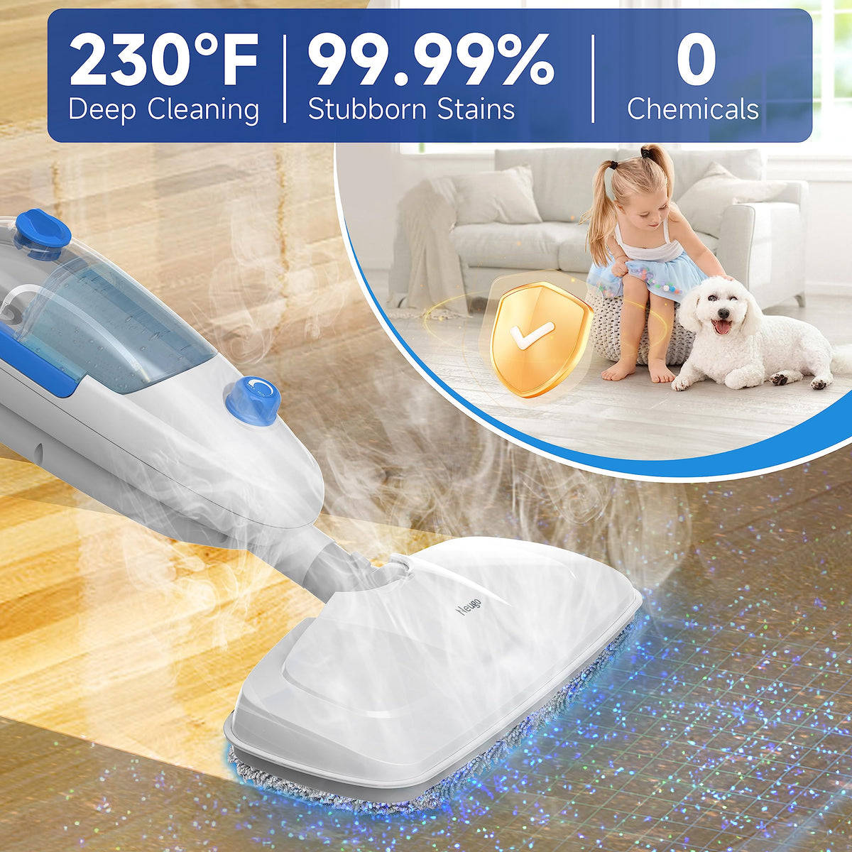 10in1 Handheld Steam Mop with 2 pad S679