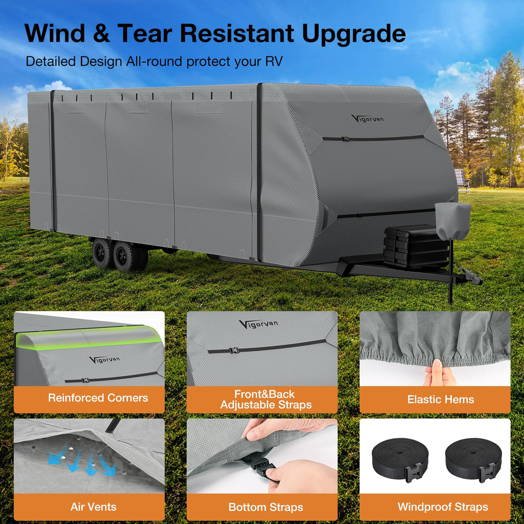 30-33FT Water-Resistant Travel Trailer RV Cover S3723